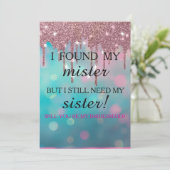 Will you be my bridesmaid? Rose Gold Dripping Invi 招待状 (スタンド正面)