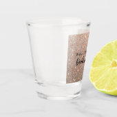 WIll You Be My Bridesmaid - Rose Gold Glitter  ショットグラス (左)