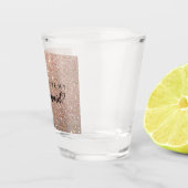 WIll You Be My Bridesmaid - Rose Gold Glitter  ショットグラス (右)