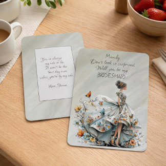 Will You Be My Bridesmaid Woman In Flowy Dress