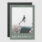 Will you be my Bridesman Minimalist Photo Modern (正面/裏面)