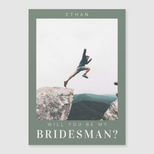Will you be my Bridesman Minimalist Photo Modern (正面)