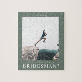 Will you be my Bridesman Minimalist Photo Modern ジグソーパズル