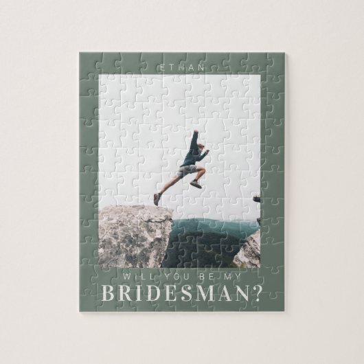 Will you be my Bridesman Minimalist Photo Modern ジグソーパズル (縦)
