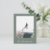 Will you be my Bridesman Minimalist Photo Modern  ポストカード (スタンド正面)