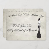 Will You Be My Card(あなたが私のメイド・オブ・オーナー(花嫁付き添い人)カーパー 招待状 (正面/裏面)