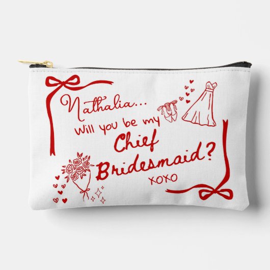 Will you be my Chief Bridesmaid Proposal アクセサリーポーチ (正面)