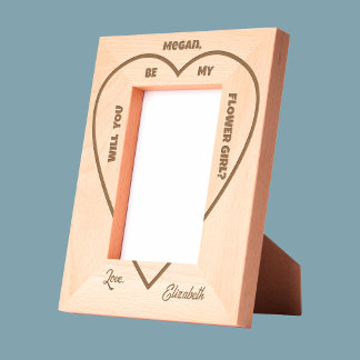 Will You Be My Flower Girl Frame レーザー彫刻フレーム
