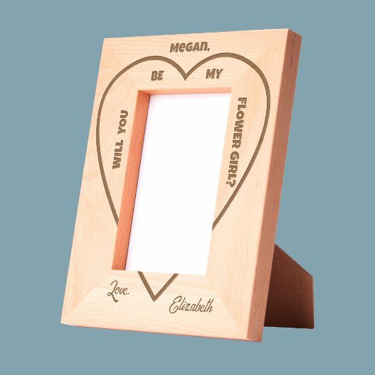 Will You Be My Flower Girl Frame レーザー彫刻フレーム