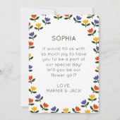 Will You Be My Flower Girl? Modern Tulip Proposal カード (正面)