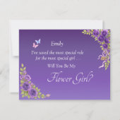 Will You Be My Flower Girl?  Purple Mauve Flowers  (正面)