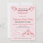 Will You Be My Galentine? Galentine Day's Party 招待状 (正面)