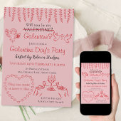 Will You Be My Galentine? Galentine Day's Party 招待状