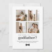 Will You Be My Godfather 4 Photo Proposal Card 招待状 (正面)