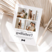 Will You Be My Godfather 4 Photo Proposal Card 招待状
