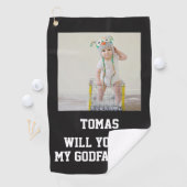 Will You Be My Godfather Godparent Proposal Golfer ゴルフタオル (インサイチュ)