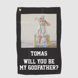 Will You Be My Godfather Godparent Proposal Golfer ゴルフタオル