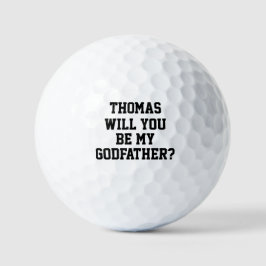 Will You Be My Godfather Godparent Proposal Golfer ゴルフボール