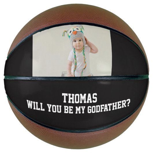 Will You Be My Godfather Godparent Proposal Sports バスケットボール (正面)