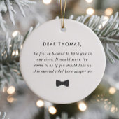 Will You Be My Godfather Photo Proposal セラミックオーナメント