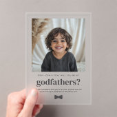 Will You Be My Godfathers Photo Proposal アクリル招待状 (インサイチュ (ポータブル))