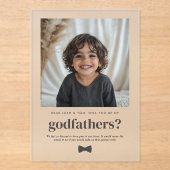 Will You Be My Godfathers Photo Proposal アクリル招待状 (正面)