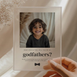 Will You Be My Godfathers Photo Proposal アクリル招待状