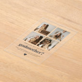 Will You Be My Godmother 4 Photo Proposal Card アクリル招待状 (レイダウン)