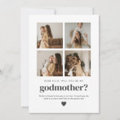 Will You Be My Godmother 4 Photo Proposal Card 招待状 (正面)