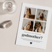 Will You Be My Godmother 4 Photo Proposal Card 招待状