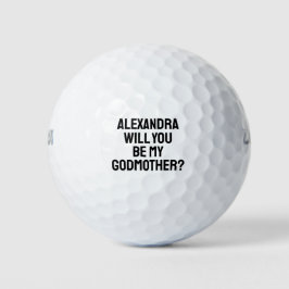 Will You Be My Godmother Godparent Proposal Golfer ゴルフボール