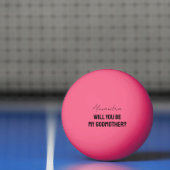 Will You Be My Godmother Godparent Proposal Player 卓球ボール (ネット)