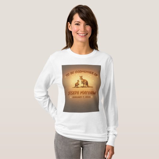 Will You Be My Godmother?” Kangaroo Keepsake Desig Tシャツ (正面フル)