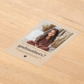 Will You Be My Godmothers Photo Proposal アクリル招待状 (レイダウン)