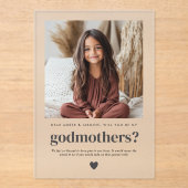 Will You Be My Godmothers Photo Proposal アクリル招待状 (正面)
