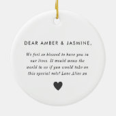 Will You Be My Godmothers Photo Proposal セラミックオーナメント (裏面)