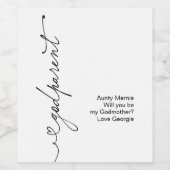 Will You Be My Godparent Godparent Proposal ワインラベル (シングルラベル)