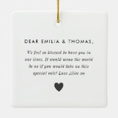 Will You Be My Godparents Photo Proposal セラミックオーナメント (裏面)