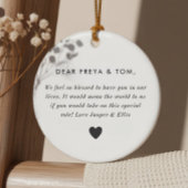 Will You Be My Godparents Photo Proposal Boy Twins セラミックオーナメント