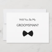 Will you be my groomsman? 招待状 (正面)