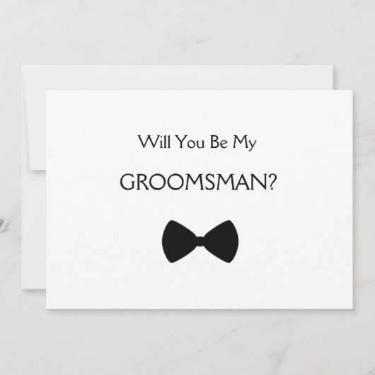 Will you be my groomsman? 招待状 (正面)