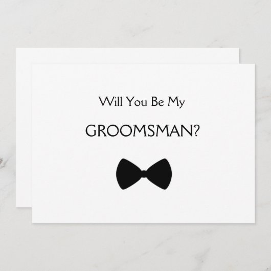 Will you be my groomsman? 招待状 (正面/裏面)