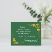 Will You Be My Groomsman? Emerald Green & Gold (スタンド正面)