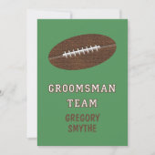 Will You Be My Groomsman Football Theme Card 招待状 (正面)