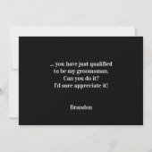 Will You Be My Groomsman Funny Digital Card 招待状 (裏面)