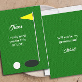 Will You Be My Groomsman Golf Proposal Cards 招待状