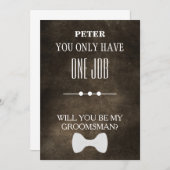 Will  You  Be My Groomsman? Invitation 招待状 (正面/裏面)