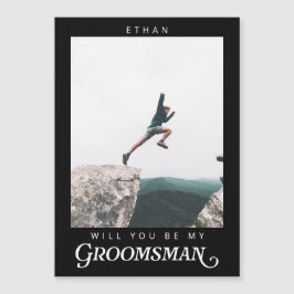 Will you be my Groomsman Minimalist Photo Modern 