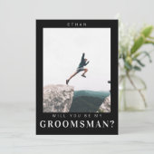 Will you be my Groomsman Minimalist Photo Modern  招待状 (スタンド正面)