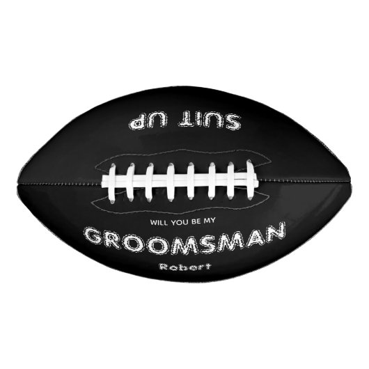 Will You Be My Groomsman Proposal Football アメリカンフットボール (正面)